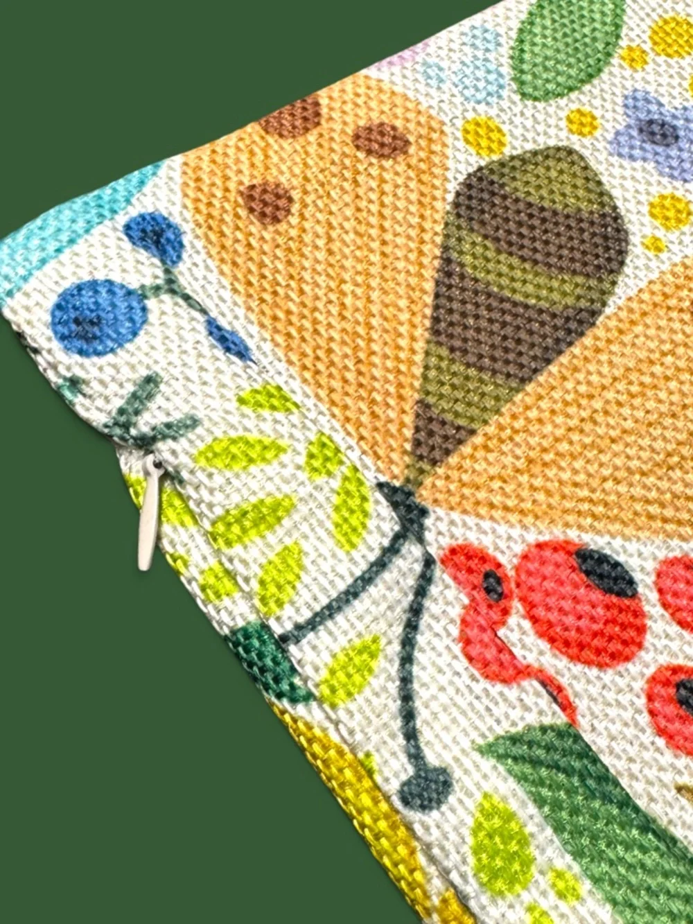 NWOT Ladybug Floral Double-Sided 18x18 Throw Pillow Cover